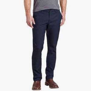 English Laundry Men's straight fit Flat Front Chino Pants, black, 36x30